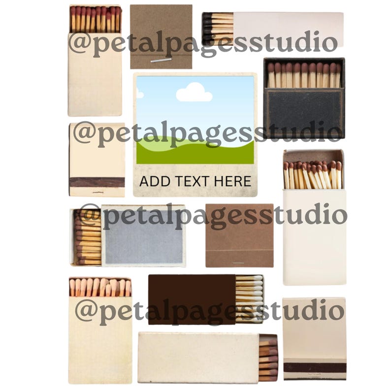 Editable Matchbook Art Poster Template: Brown Neutral Decor (digital ...