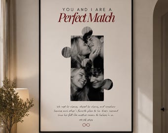 Personalized Couple Photo Poster Canva Template, Anniversary Wall Art, Custom Love Story Print, Wedding Keepsake, Valentine Gift, 18x24