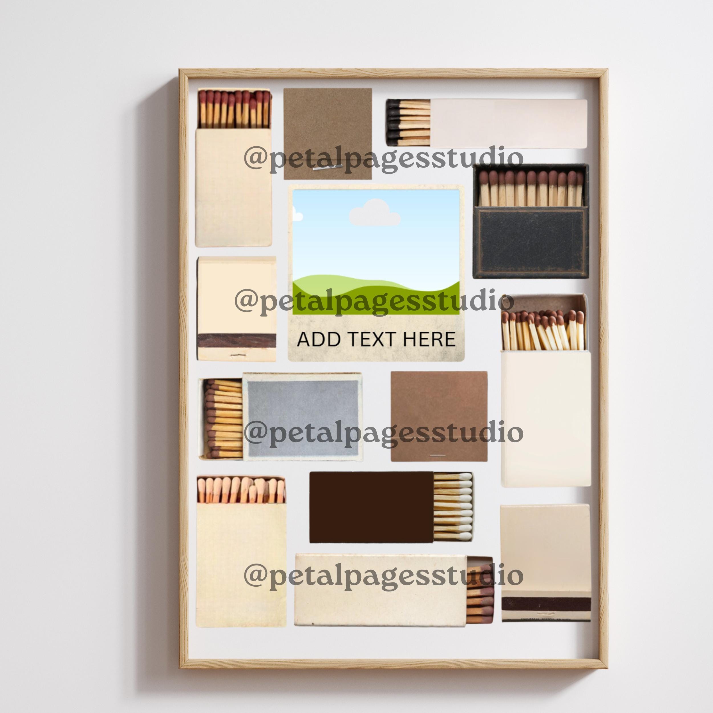 Editable Matchbook Art Poster Template: Brown Neutral Decor (digital ...