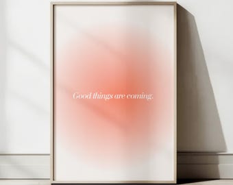 Póster de aura positiva, póster espiritual, degradado granulado, impresión degradada, póster de aura colorido, arte mural moderno (DESCARGA DIGITAL)