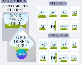 Envelope Liner Template Bundle: DIY Invitation Liners (Digital Download)