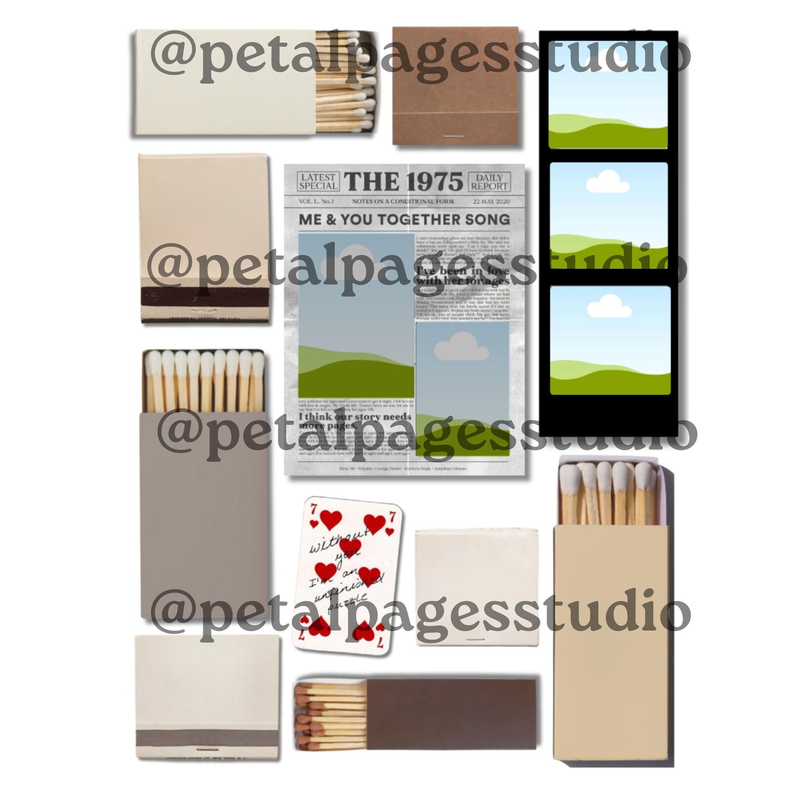 Editable Matchbook Art Poster Template: Neutral Decor (digital Download ...