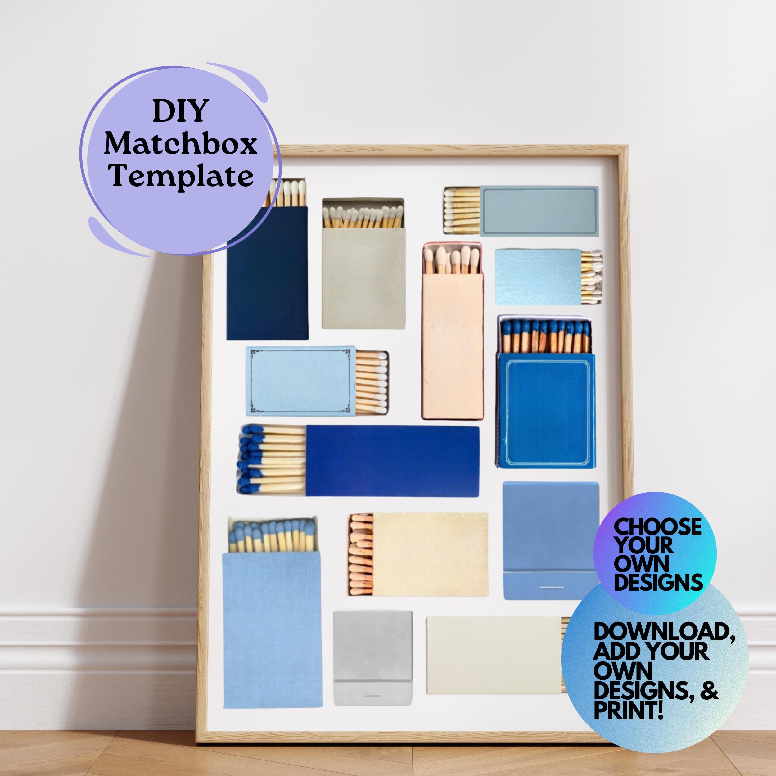 Matchbox Poster.pdf Editable Matchbook Poster Template Blank Matchbook Template Digital ...