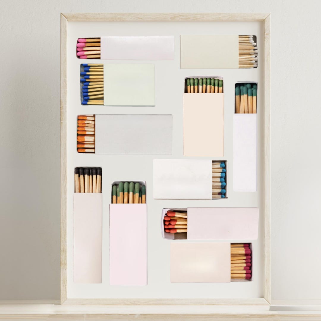 Editable Matchbook Poster Template: Neutral Minimalist Decor (digital ...