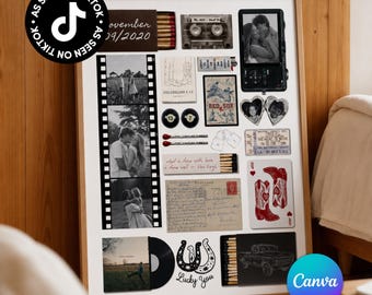 EDITABLE Matchbook Poster Template: Neutral Decor (Digital Download, 18x24 inch)