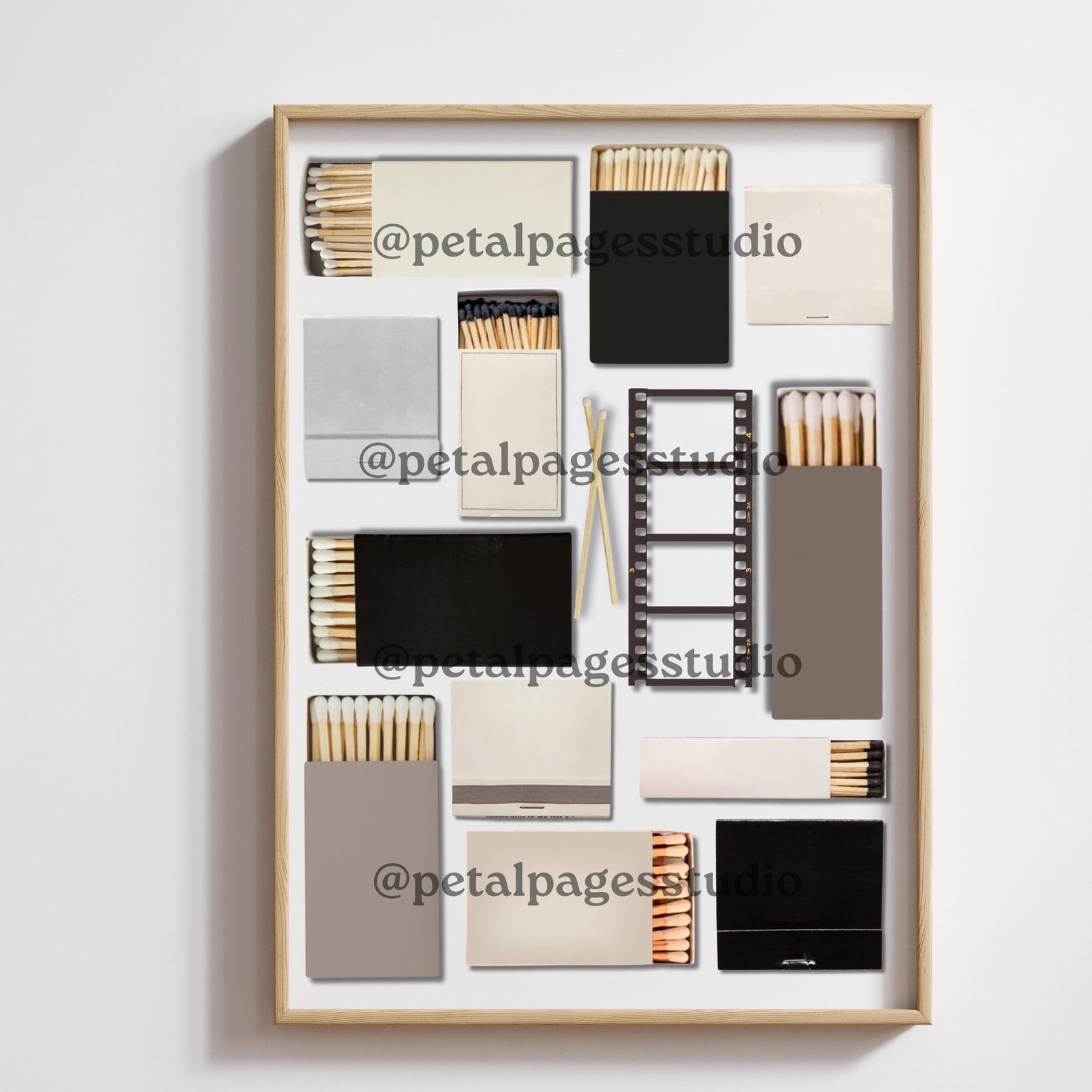 Editable Matchbook Poster Template: Minimalist Neutral Decor (digital ...