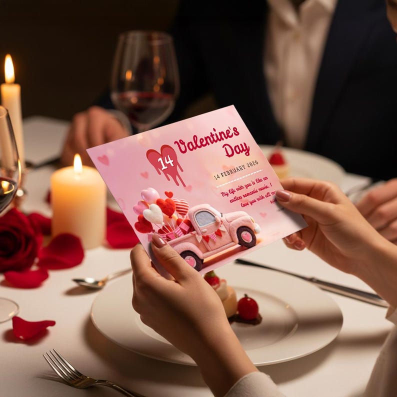 Editable Canva Valentine's Day Card | Romantic Love Note (digital ...