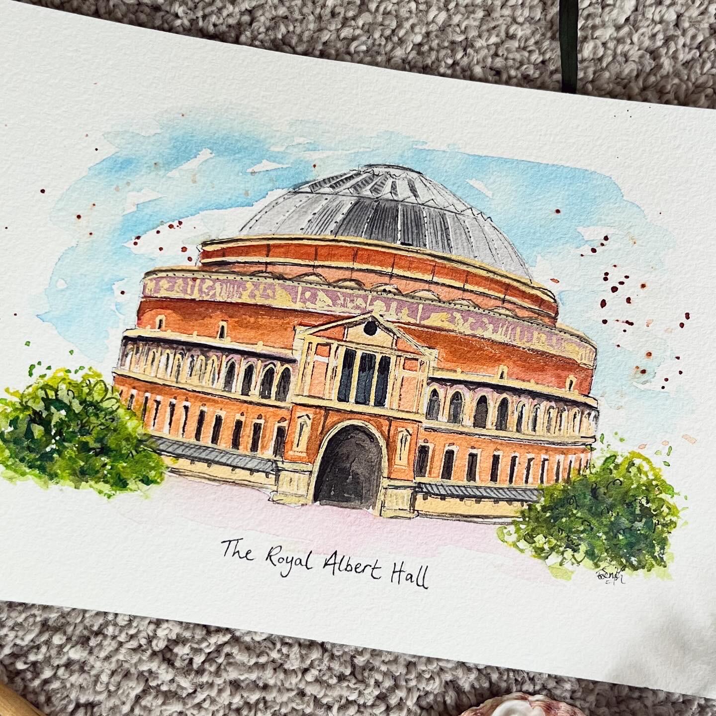 Royal Albert Hall Art Print - Etsy UK
