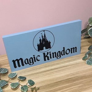 Disney Parks “Magic Kingdom&quot; wooden plaque makes the perfect gift for any Disney lover or bring a little Disney to your home