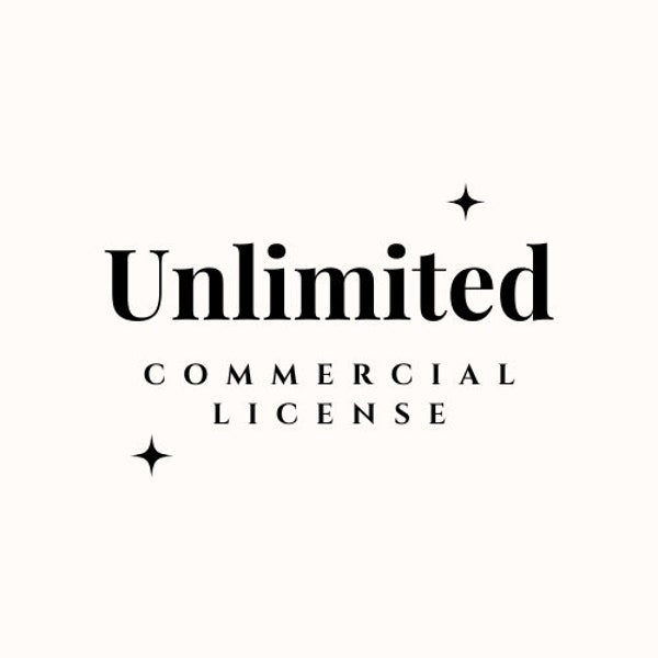 UNLIMITED COMMERCIAL LICENSE - Whole Shop License - No Credit Required - Unlimited Use Current/Future Patterns On Physical Products For Sale