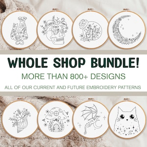 GANZE SHOP BUNDLE 800 Stickmuster Alle aktuellen und zukünftigen Designs, Mega-Rabatt, lebenslanger Zugriff, Handstickerei-Bundle-Deal Bild 3