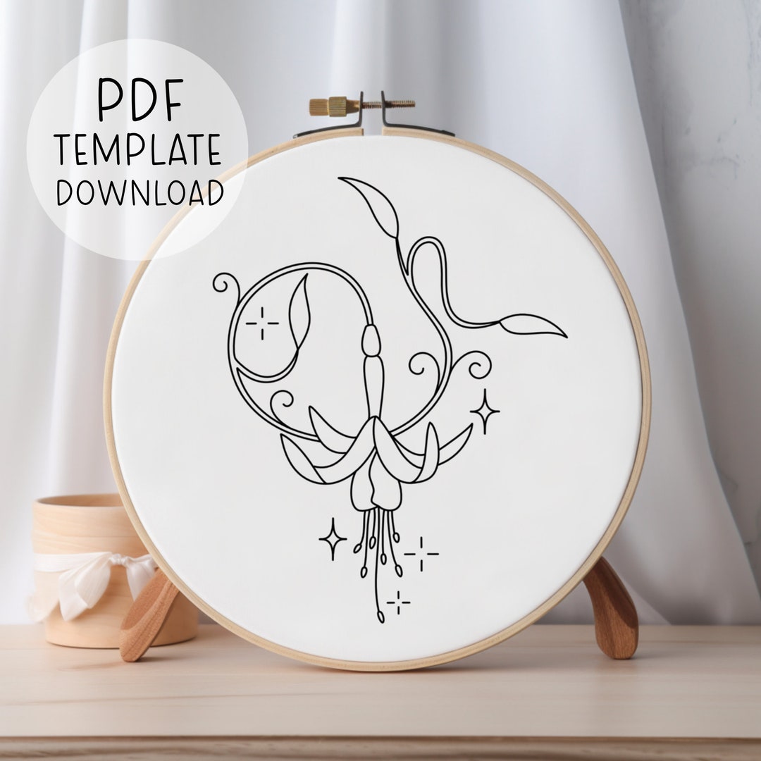Fancy Flower Embroidery Pattern PDF, Ornamental Floral Embroidery ...