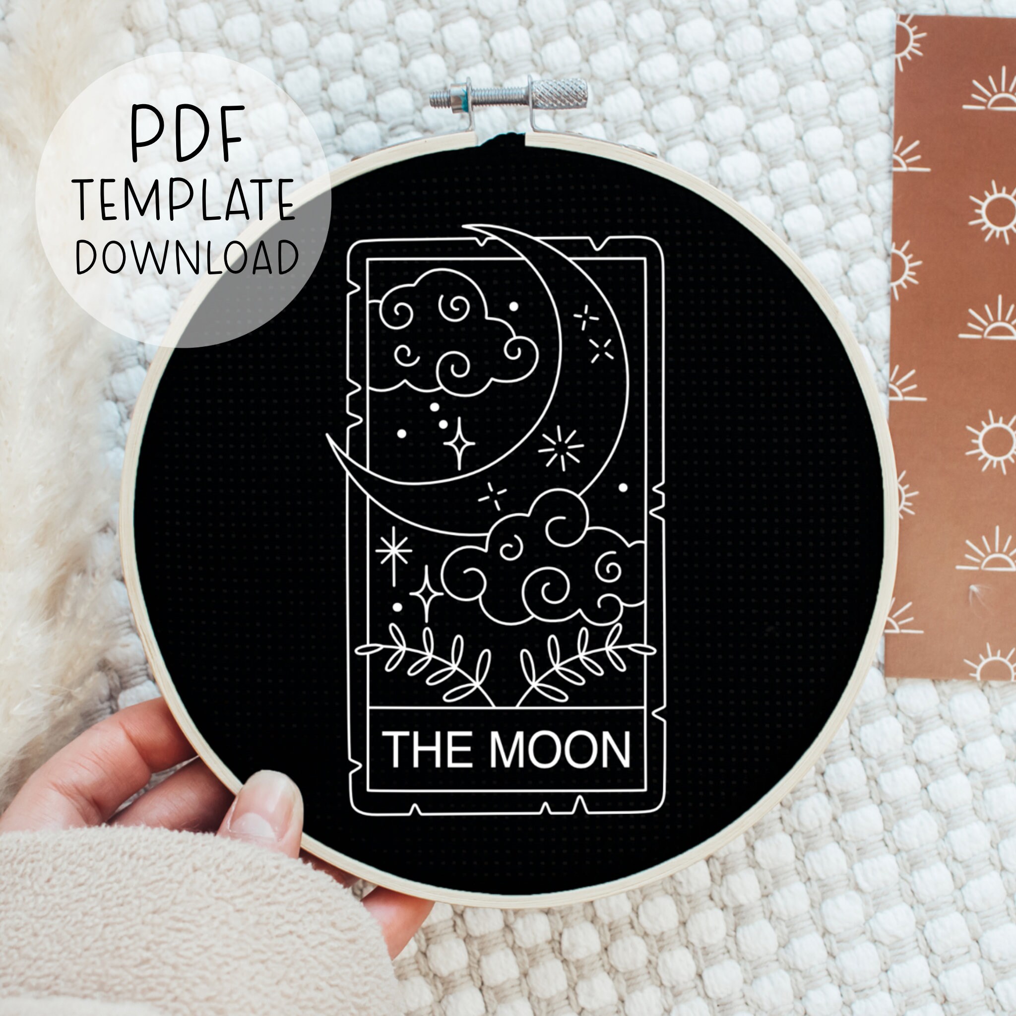 Tarot Card Embroidery Pattern BUNDLE, Psychic Hand Embroidery Patterns ...