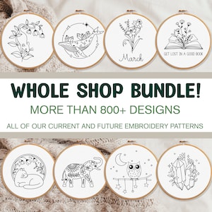 GANZE SHOP BUNDLE 800 Stickmuster Alle aktuellen und zukünftigen Designs, Mega-Rabatt, lebenslanger Zugriff, Handstickerei-Bundle-Deal Bild 2