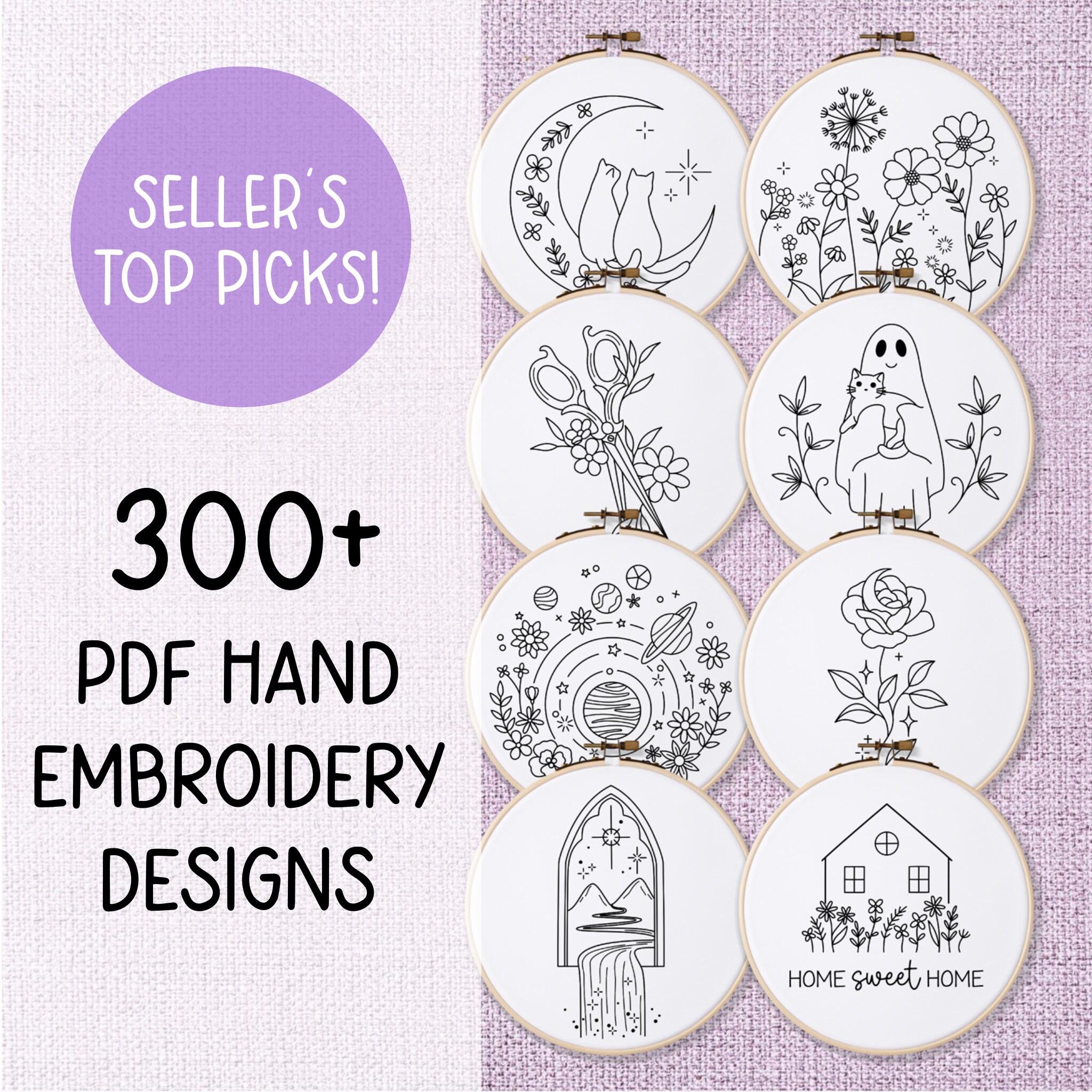 Pattern For Embrou Hand Embroidery Pattern BUNDLE! 300 Embroidery Pattern Templates, Best ...
