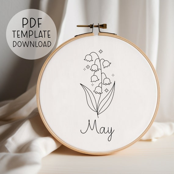 Lily of the Valley Embroidery PDF Pattern and Guidance -  Canada
