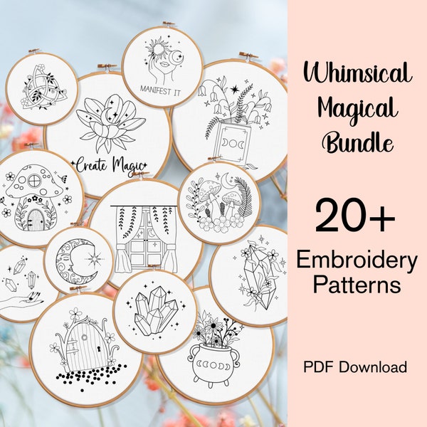 Whimsy Patch Ideas Whimsical Hand Embroidery Designs - Etsy
