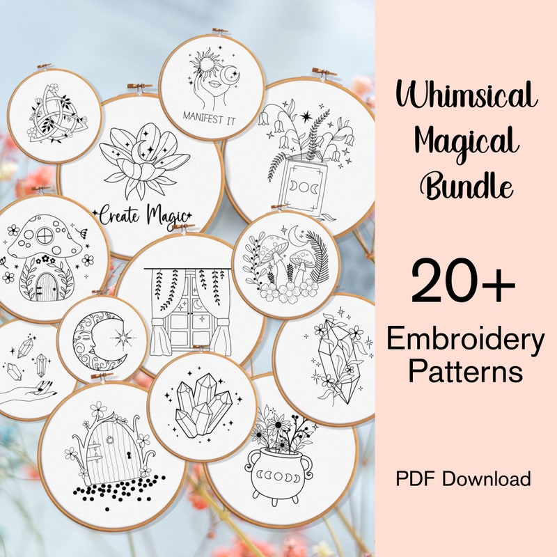 Simple Whimsy Design Whimsical Hand Embroidery Designs - Etsy