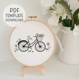 Frühling Stickerei Muster Download - Fahrrad Stickerei Blumen Stickerei Blumenmuster Fahrrad Stickerei Blumenhändler Vogel Stickerei Muster