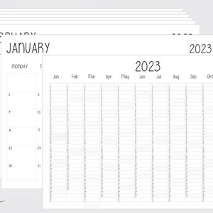 Printable Calendar 2023, Calendar Download 2023 Din A3, printable & digital