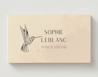 Interior designer business card template, instant digital download, printable business card