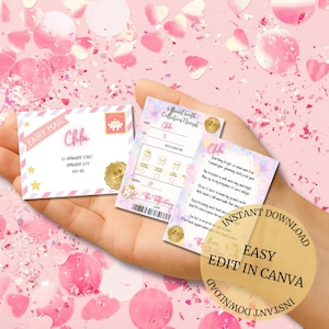 Editable Toothfairy Letter & Receipt Set, Pink Fairy Mail Envelope, Tooth Collection Certificate, Instant Download, Girls Printable