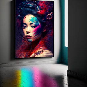 Fascinating colourfulness: Geisha posters in colourful tones