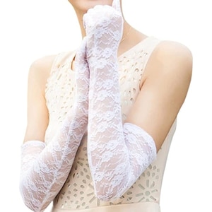 Lace Gloves for Women | Long Lace Up Wedding Gloves | Pin Up Doll Laced Bridal Gloves | Elegant Formal Costume Accessories