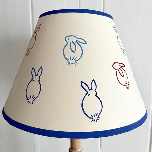 Hand Painted Bunny Lampshade