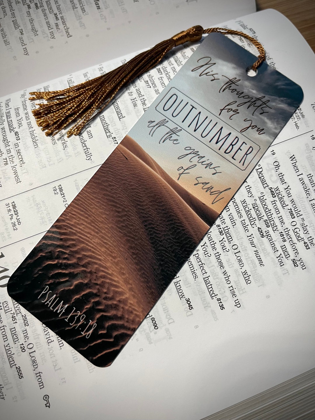 His Thoughts for You Outnumber the Grains of Sand Bookmark - Etsy