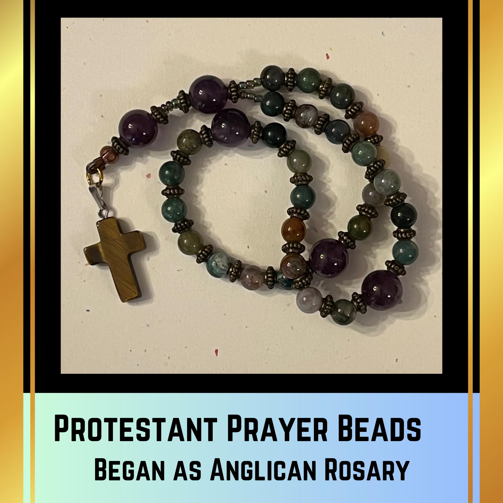 Protestant Prayer Beads, Anglican Rosary, Ecumenical, Handmade