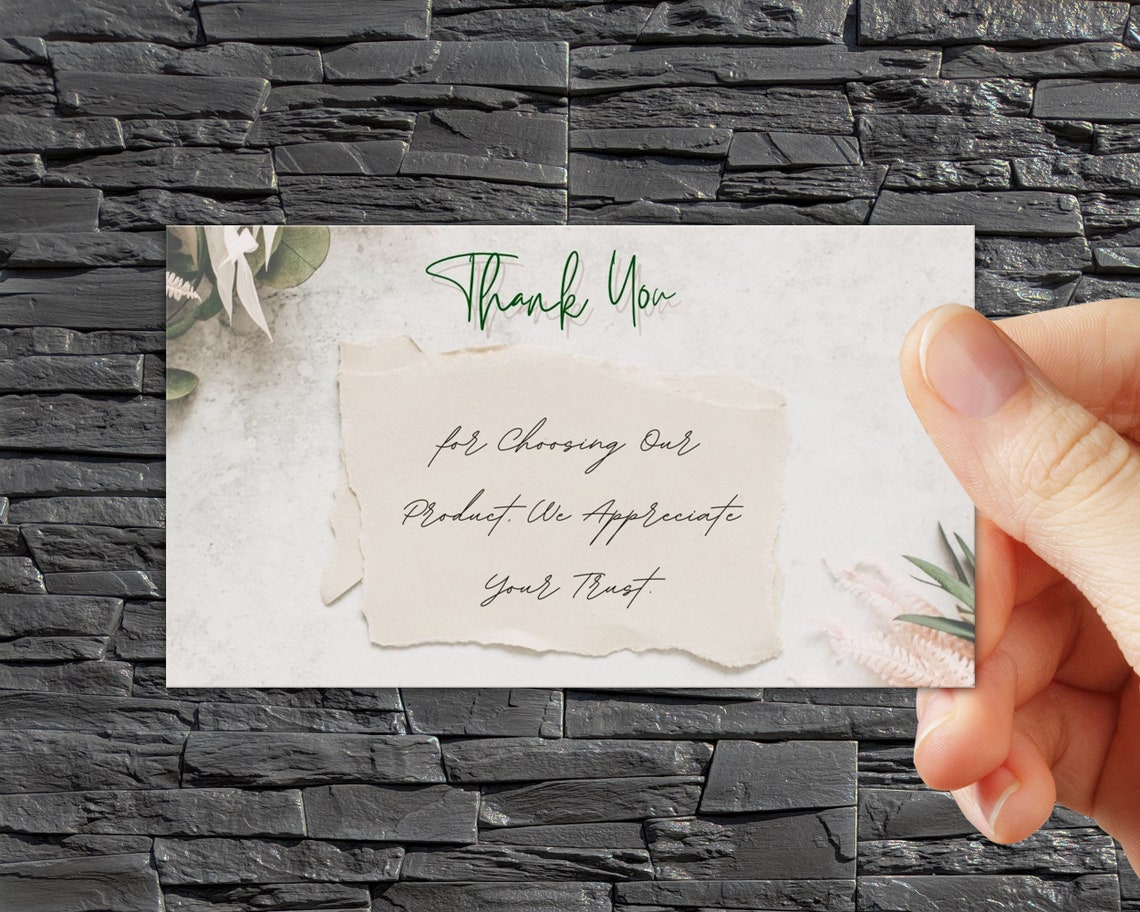 Thank You for Choosing Our Product Card Instant Download Thank You ...