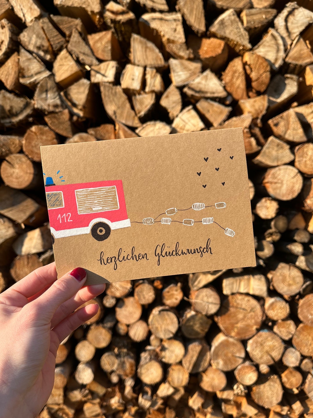 Karte Zur Hochzeit Feuerwehr Feuerwehr Hochzeit Klappkarte Etsy