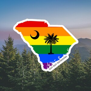 South Carolina Gay Pride State Vinyl Sticker Decal