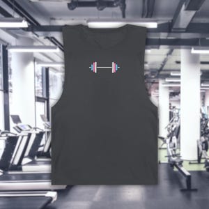 Trans Pride Weightlifter Unisex Barnard Tank