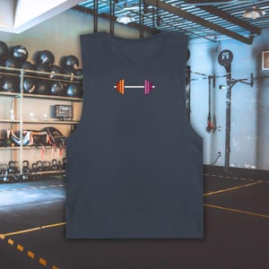 Lesbian Pride Weightlifter Unisex Barnard Tank