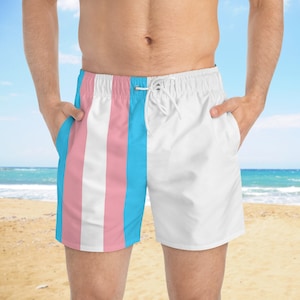 Witte Trans Pride-zwembroek