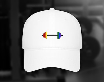 Gay Pride Weightlifter Low Profile Cap