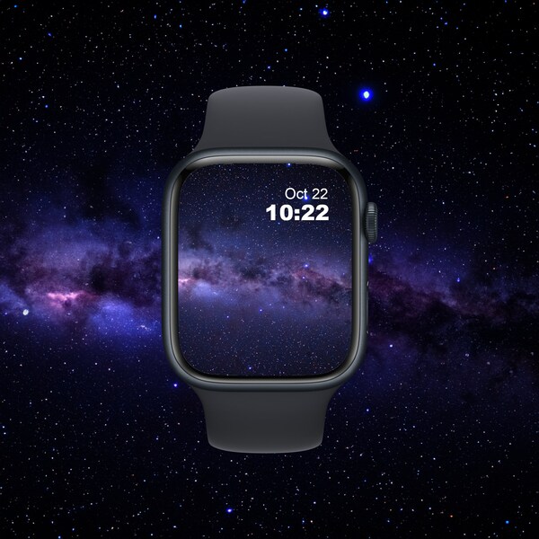 Dark Matter Space Wallpaper for your Apple Watch | Astrophotography | Lunar Photography | Digital Download