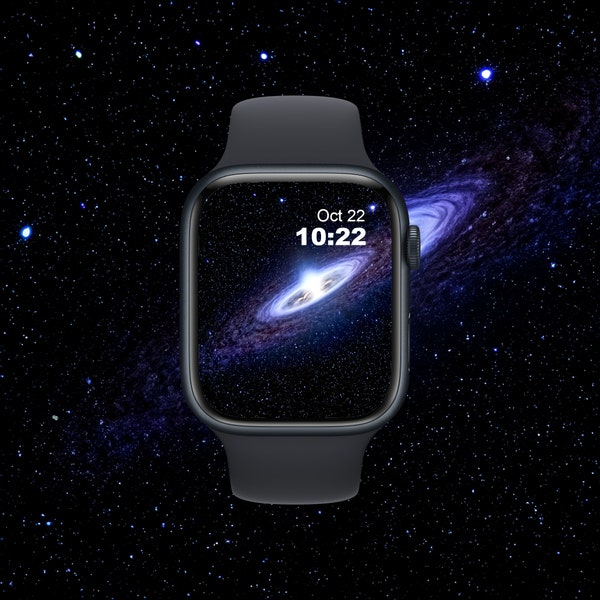 Spiral Galaxy Space Wallpaper for your Apple Watch | Astrophotography | Lunar Photography | Digital Download