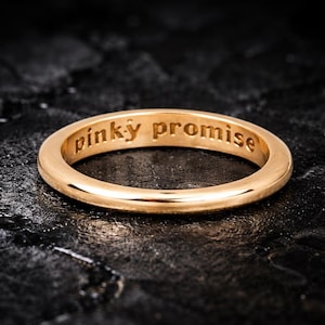 Gelbgold Pinky Versprechen Ring Einzigartige Stapeln Charming Ring Perfektes Geschenk für Paar Elegante Design Jahrestag Ring Symbolische Ringe