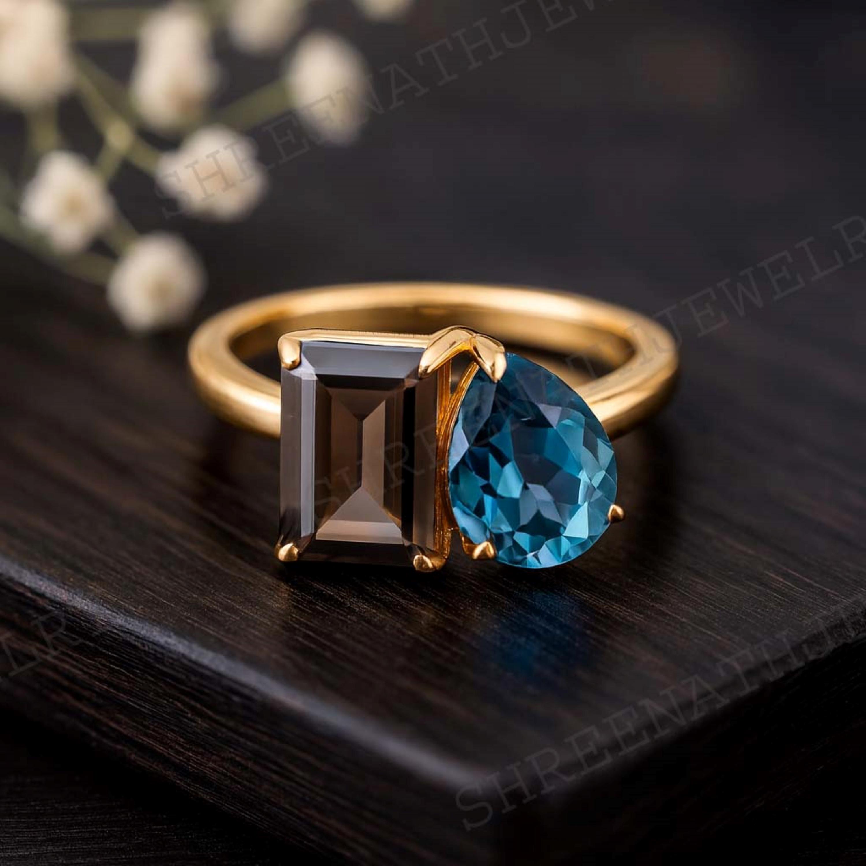 Bague En Pierre Naturelle Marron Foncé - Taille 54, Neuf Avec étiquettes, Style Simple Et Naturel
