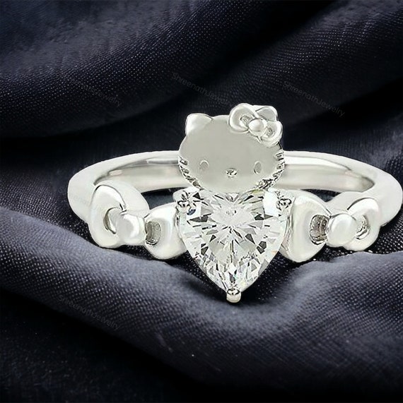 Hello kitty silver ring discount