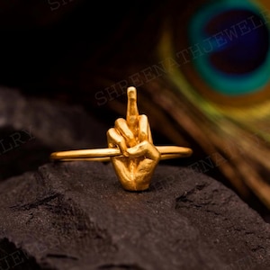 Sterling zilveren middelvinger ring middelvinger sieraden F You ring grunge sieraden punk rock leuke ringen sierlijke ring gepersonaliseerde sieraden