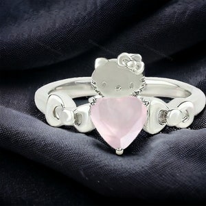 Kitty heart plate Ring silver925 ＃LJ24028R | LANIE