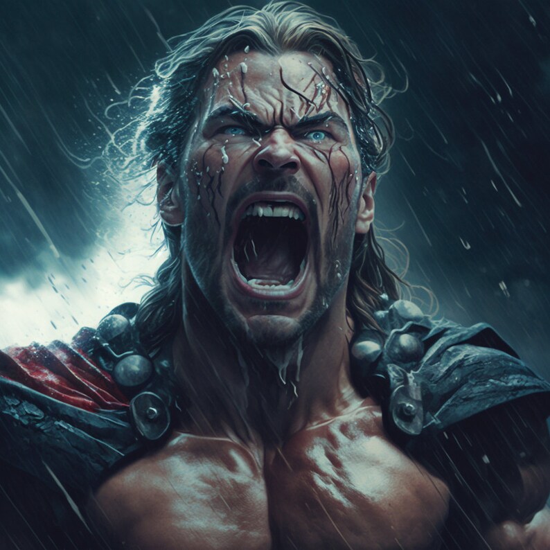 Thor Png Thor Fan Art Wallpaper AI Designed Wallpaper Etsy