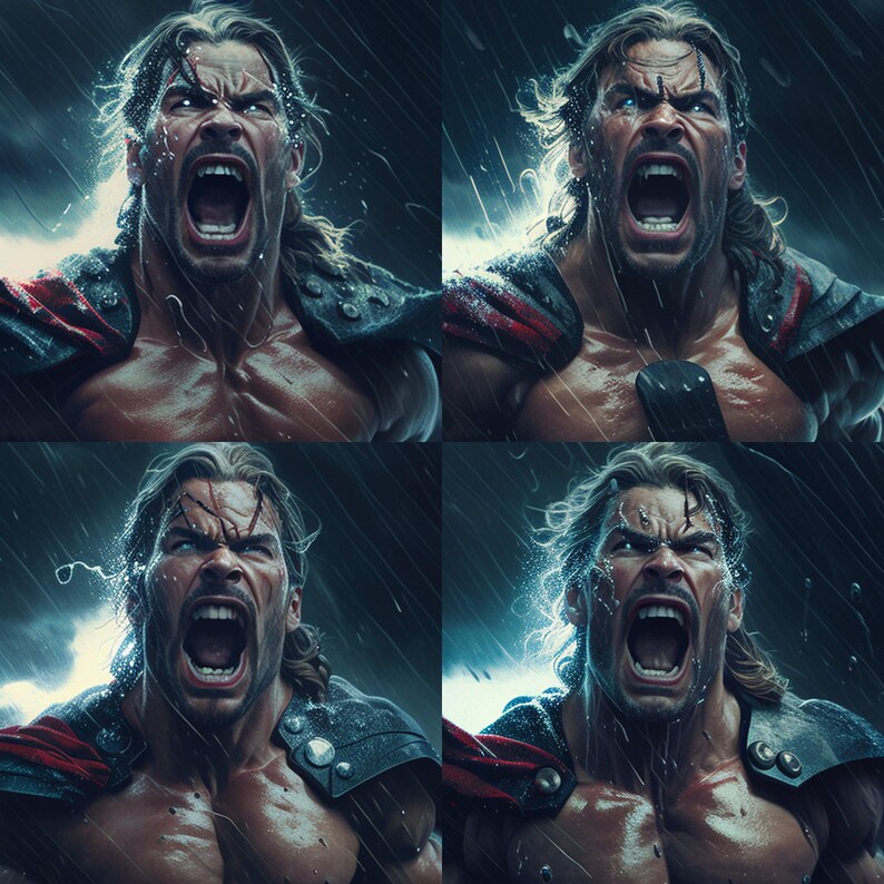 Thor Png Thor Fan Art Wallpaper AI Designed Wallpaper Etsy