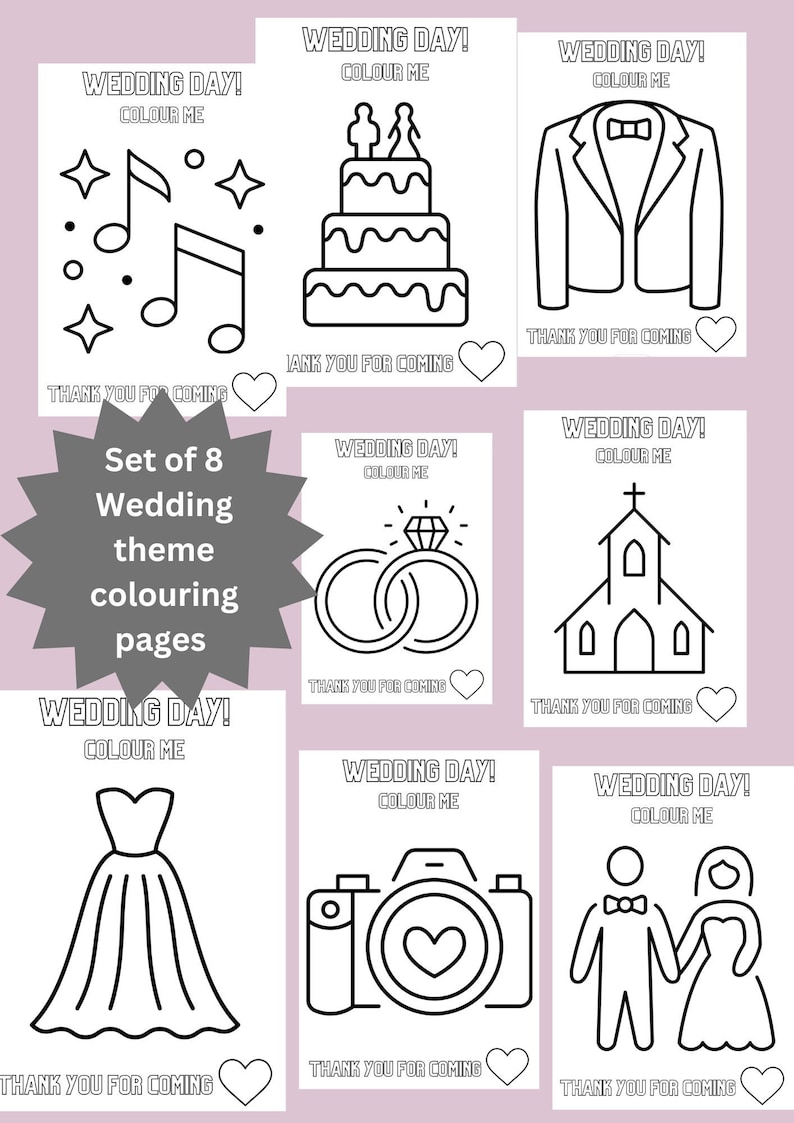 Wedding Activity Book for Kids Wedding Coloring Book Kids Activity Kits for Wedding Wedding ...