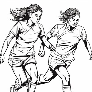 Empowering Soccer Coloring Pages: 63 Dynamic Women and Girls Players Ready for Your Creative Touch