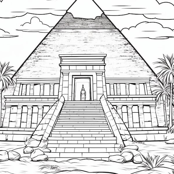 Captivating Collection of 67 Egypt-Themed Coloring Pages: Pyramids, Pharaohs, Hieroglyphs, and More